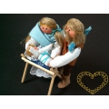 Svatá rodina s jesličkami - krojované panenky
